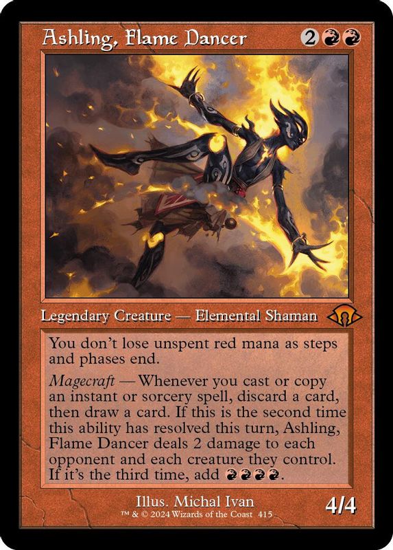 Ashling, Flame Dancer (Retro Frame) - 415 - Mythic