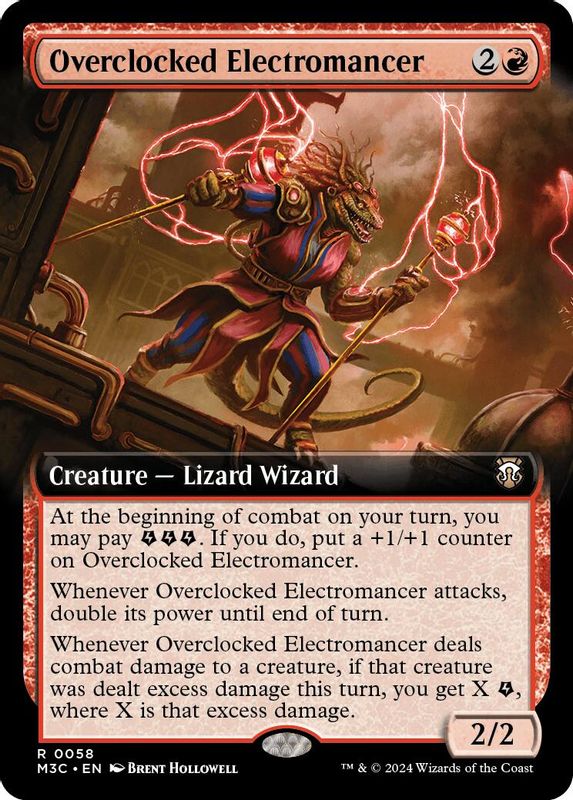 Overclocked Electromancer (Extended Art) (Ripple Foil) - 58 - Rare