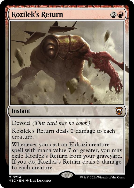 Kozilek's Return (Ripple Foil) - 214 - Mythic