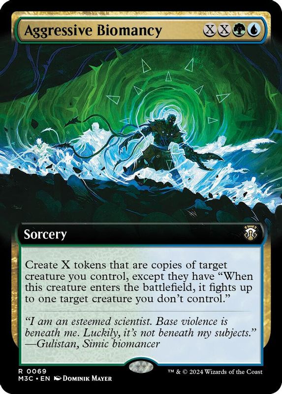 Aggressive Biomancy (Extended Art) (Ripple Foil) - 69 - Rare