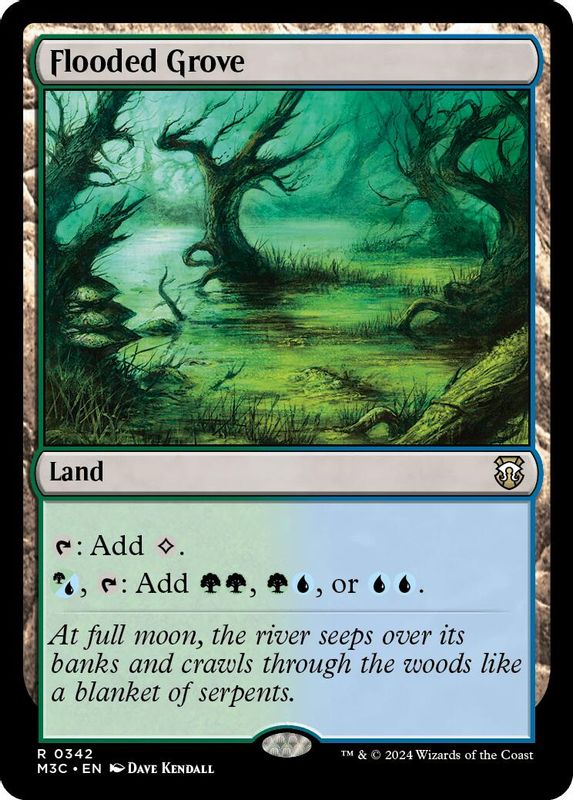 Flooded Grove (Ripple Foil) - 342 - Rare