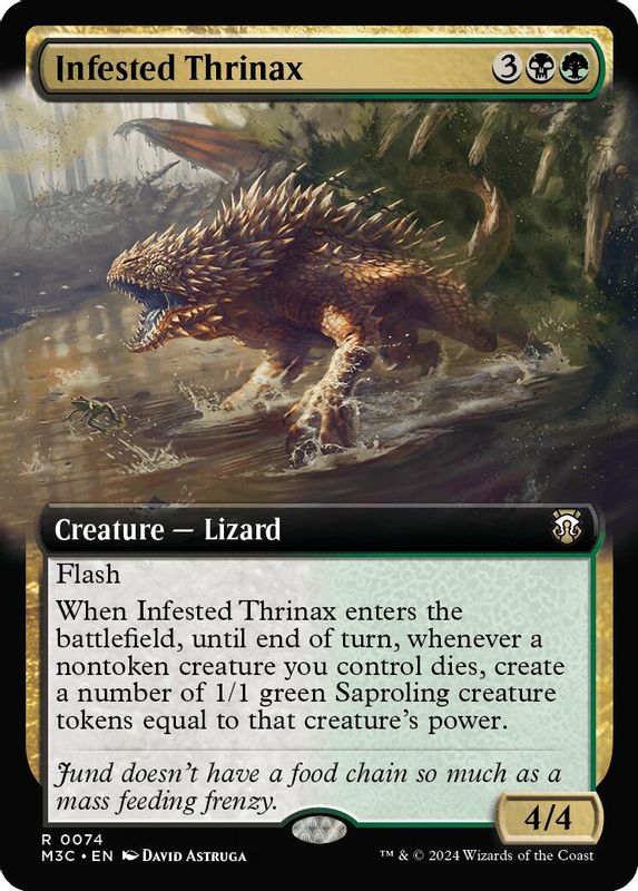 Infested Thrinax (Extended Art) (Ripple Foil) - 74 - Rare