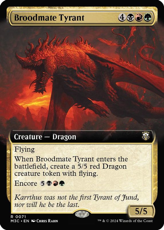 Broodmate Tyrant (Extended Art) (Ripple Foil) - 71 - Rare