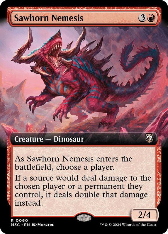 Sawhorn Nemesis (Extended Art) (Ripple Foil) - 60 - Rare