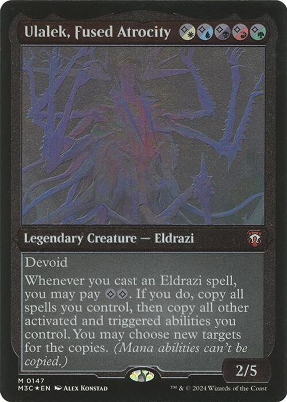 Ulalek, Fused Atrocity (Display Commander) - Thick Stock - 147 - Mythic