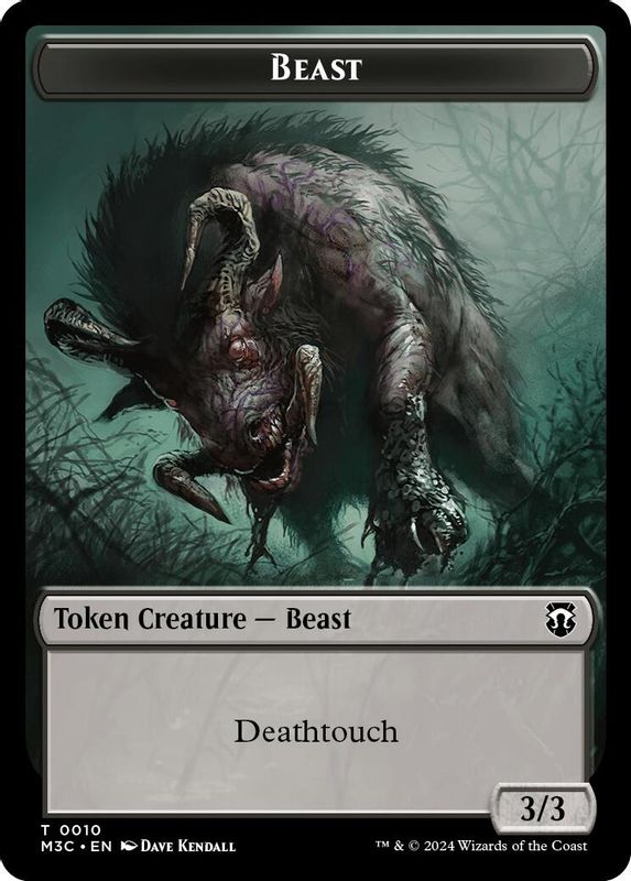 Beast (0010) // Shapeshifter (0008) Double-Sided Token - 10 // 8 - Token