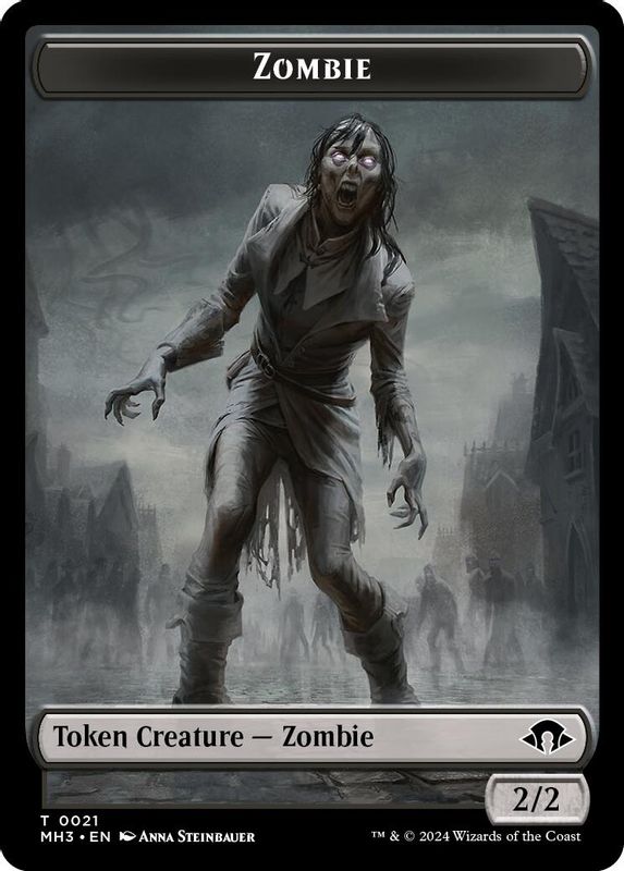 Zombie // Insect (0027) Double-Sided Token - 21 // 27 - Token