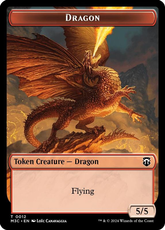 Dragon // Copy Double-Sided Token - 12 // 1 - Token