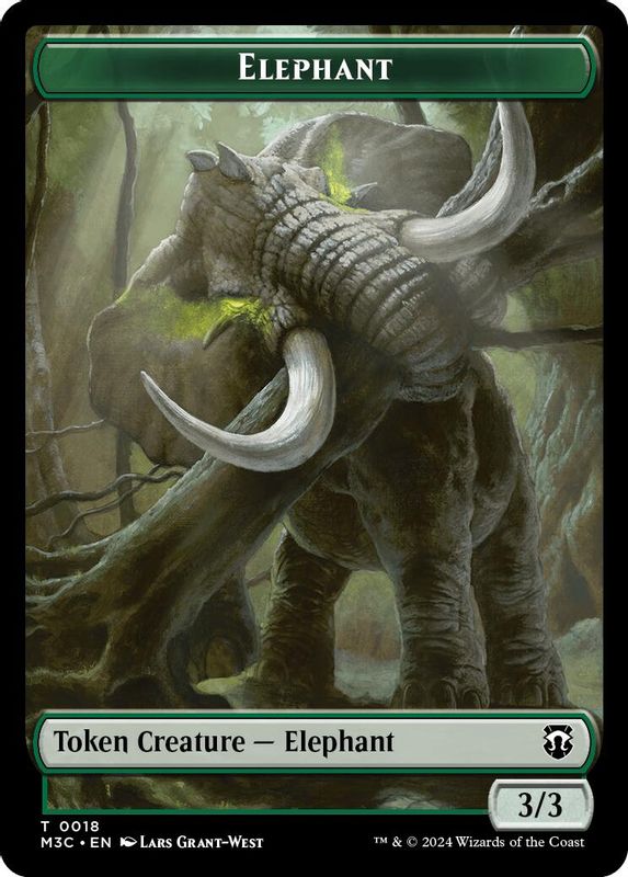 Elephant // Beast (0016) Double-Sided Token - 18 // 16 - Token