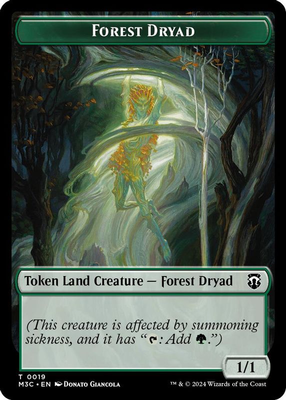 Forest Dryad // Boar Double-Sided Token - 19 // 17 - Token