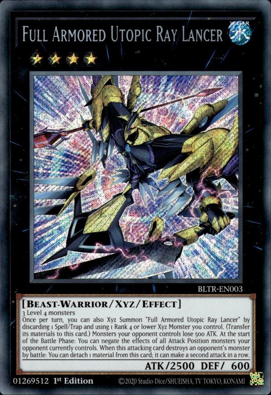 Full Armored Utopic Ray Lancer - BLTR-EN003 - Secret Rare