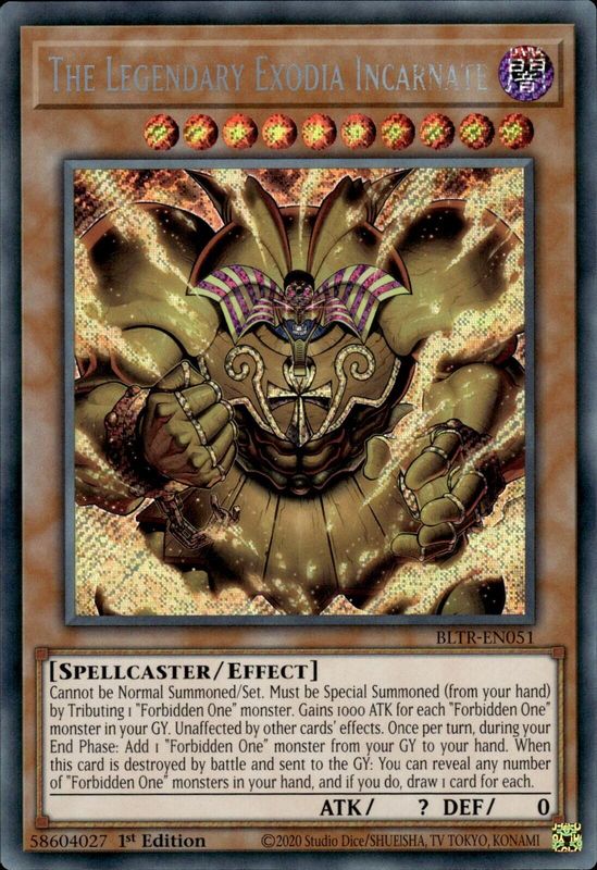 The Legendary Exodia Incarnate - BLTR-EN051 - Secret Rare