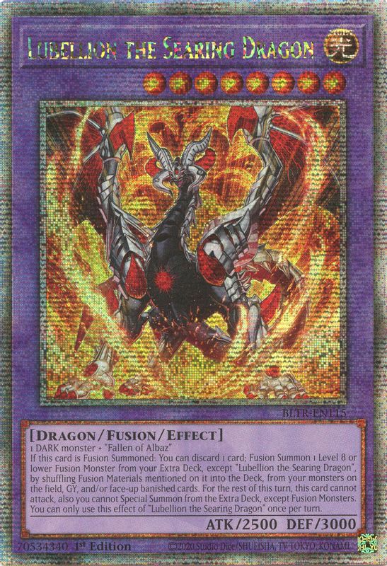 Lubellion the Searing Dragon (Quarter Century Secret Rare) - BLTR-EN115 - Quarter Century Secret Rare