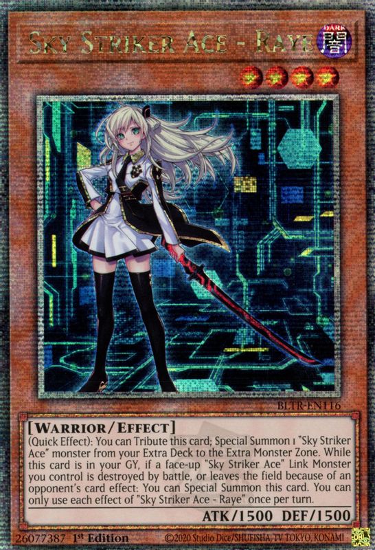 Sky Striker Ace - Raye (Alternate Art) (Quarter Century Secret Rare) - BLTR-EN116 - Quarter Century Secret Rare