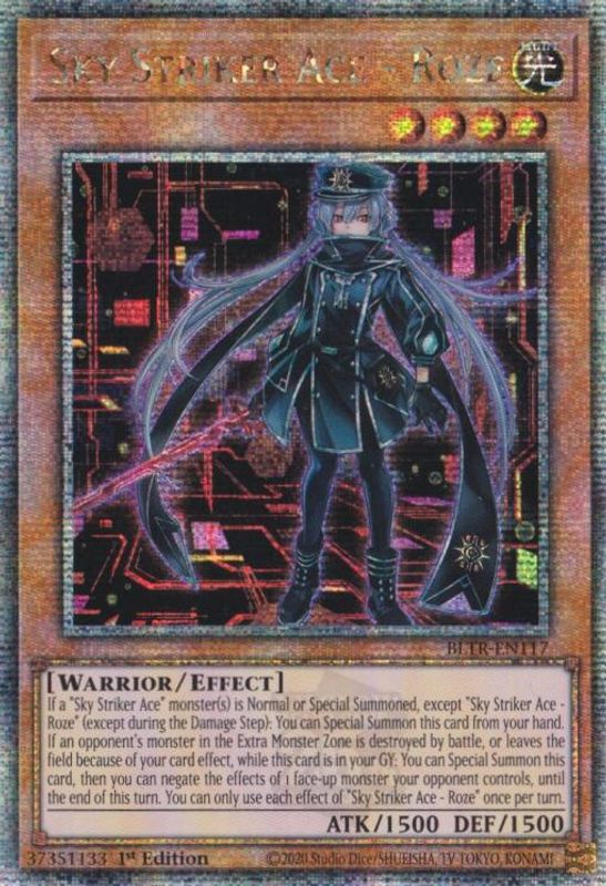 Sky Striker Ace - Roze (Alternate Art) (Quarter Century Secret Rare) - BLTR-EN117 - Quarter Century Secret Rare