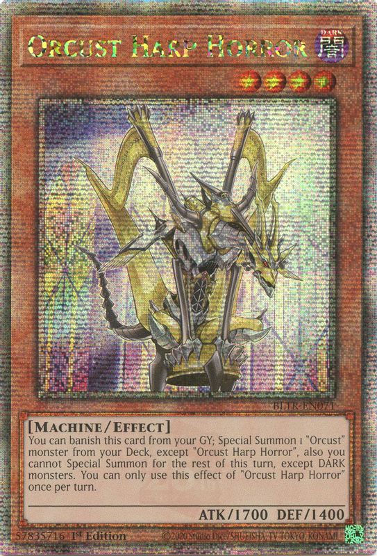 Orcust Harp Horror (Quarter Century Secret Rare) - BLTR-EN071 - Quarter Century Secret Rare