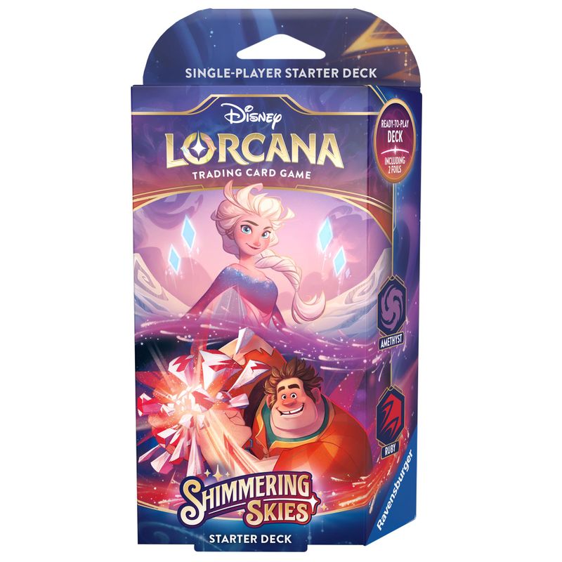 Disney Lorcana: Shimmering Skies Starter Deck (Amethyst & Ruby) (Pre-Order)