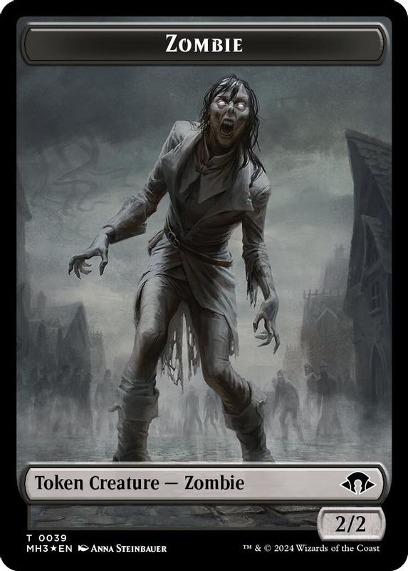 Zombie (Ripple Foil) // Elephant Double-Sided Token - 21 // 18 - Token