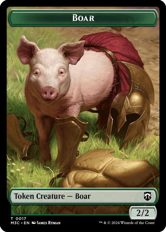 Boar (Ripple Foil) // Forest Dryad Double-Sided Token - 17 // 19 - Token