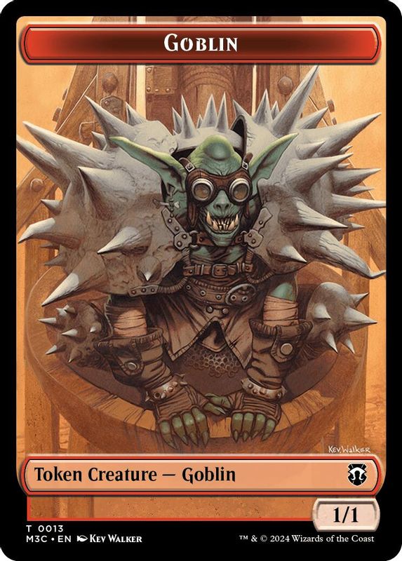 Goblin (Ripple Foil) // Tarmogoyf Double-Sided Token - 13 // 22 - Token