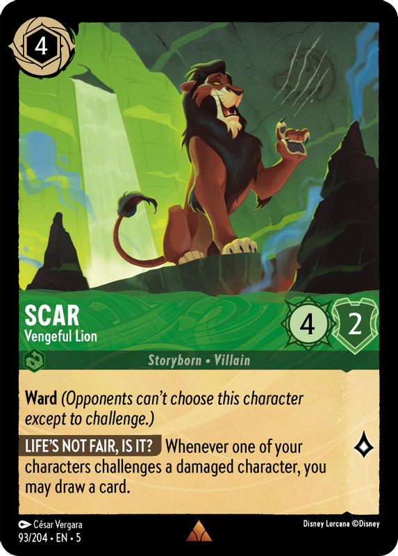 Scar - Vengeful Lion - 93/204 - Rare