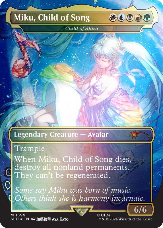 Miku, Child of Song - Child of Alara (Rainbow Foil) - 1599 - Mythic