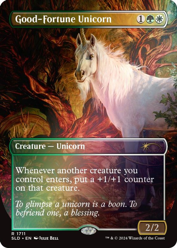 Good-Fortune Unicorn (Rainbow Foil) - 1711 - Rare