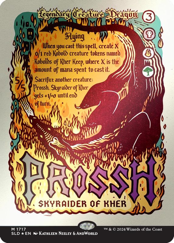 Prossh, Skyraider of Kher (Rainbow Foil) - 1717 - Mythic