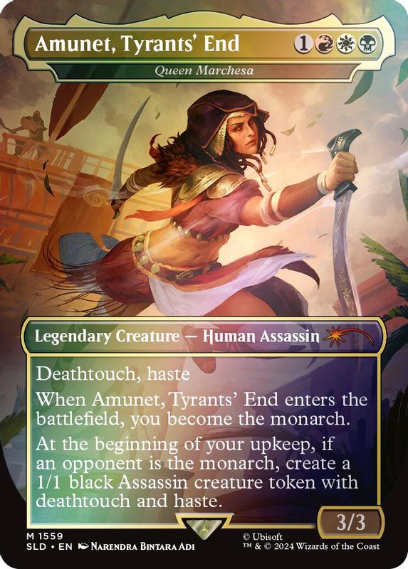 Amunet, Tyrants' End - Queen Marchesa (Rainbow Foil) - 1559 - Mythic