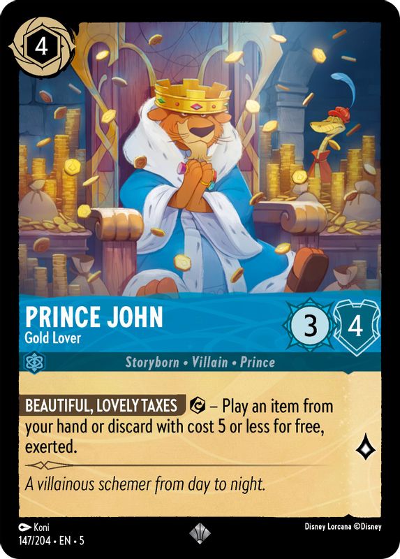 Prince John - Gold Lover - 147/204 - Super Rare