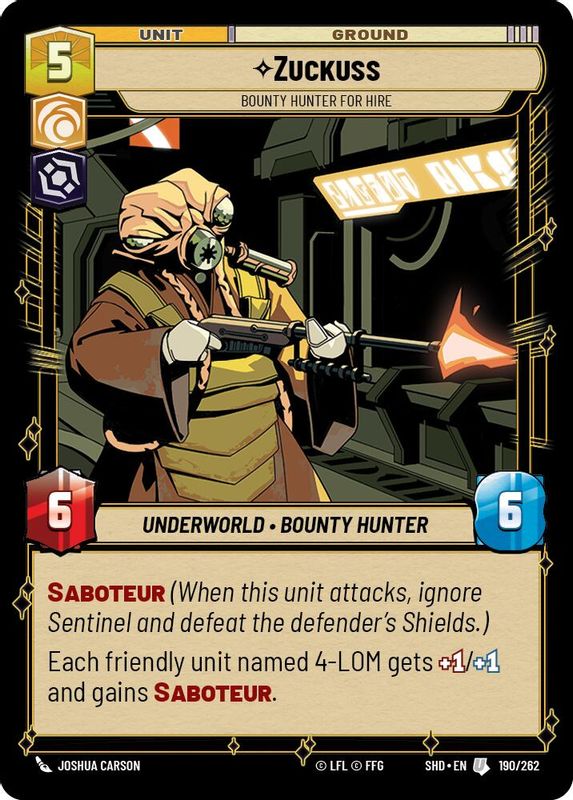 Zuckuss - Bounty Hunter for Hire - 190/262 - Uncommon