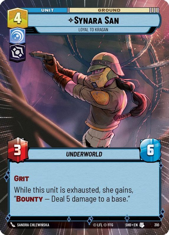 Synara San - Loyal to Kragan (Hyperspace) - 310 - Uncommon