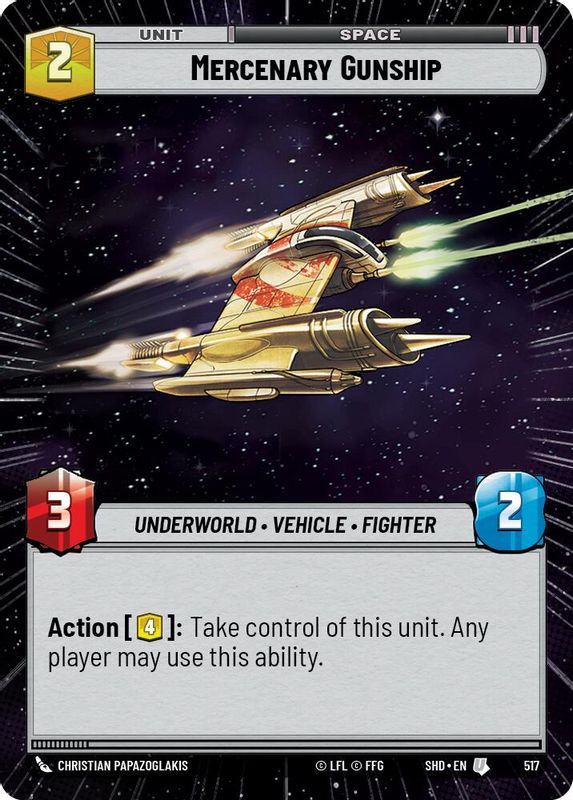 Mercenary Gunship (Hyperspace) - 517 - Uncommon