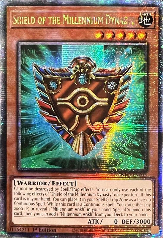 Shield of the Millennium Dynasty (Quarter Century Secret Rare) - INFO-EN003 - Quarter Century Secret Rare