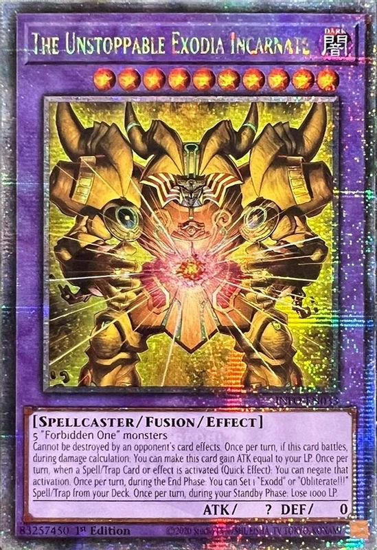 The Unstoppable Exodia Incarnate (Quarter Century Secret Rare) - INFO-EN033 - Quarter Century Secret Rare