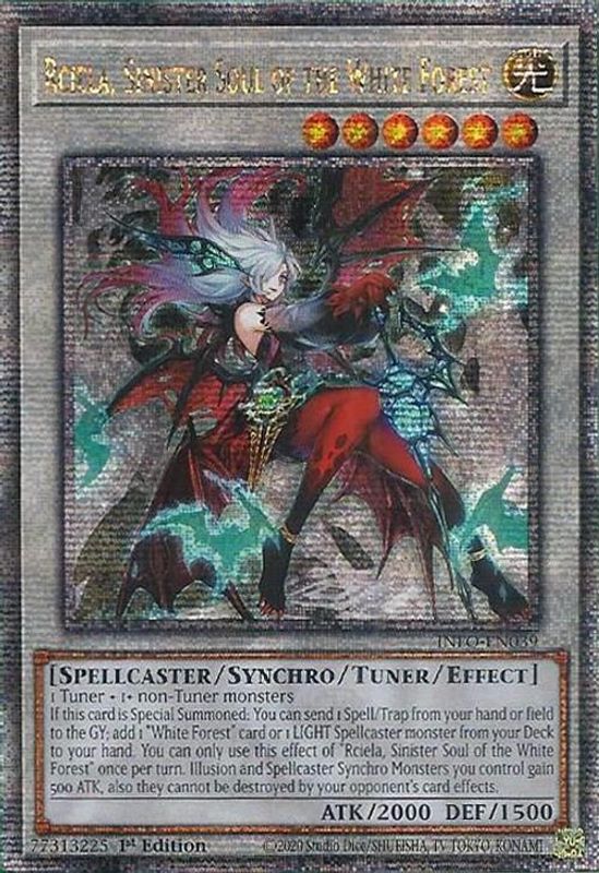 Rciela, Sinister Soul of the White Forest (Quarter Century Secret Rare) - INFO-EN039 - Quarter Century Secret Rare