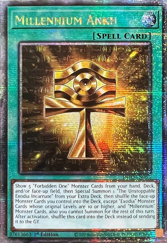 Millennium Ankh (Quarter Century Secret Rare) - INFO-EN053 - Quarter Century Secret Rare