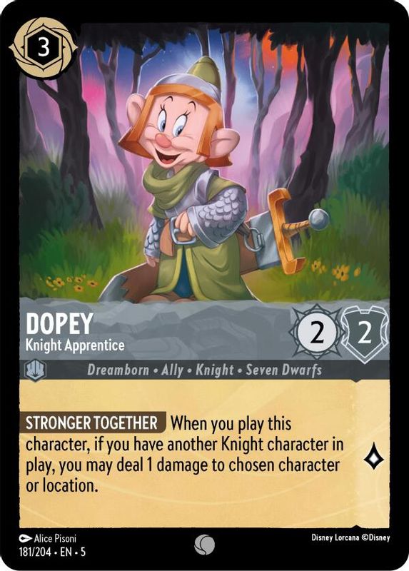 Dopey - Knight Apprentice - 181/204 - Common