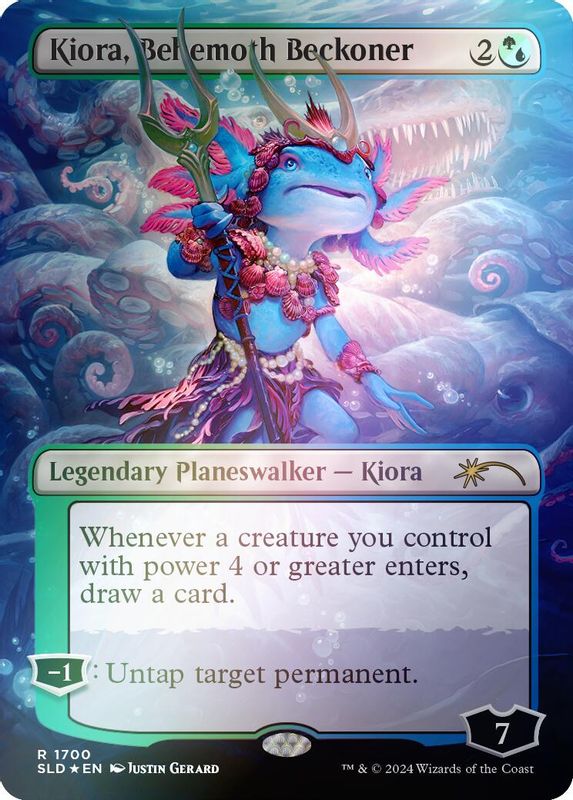 Kiora, Behemoth Beckoner (Rainbow Foil) - 1700 - Rare