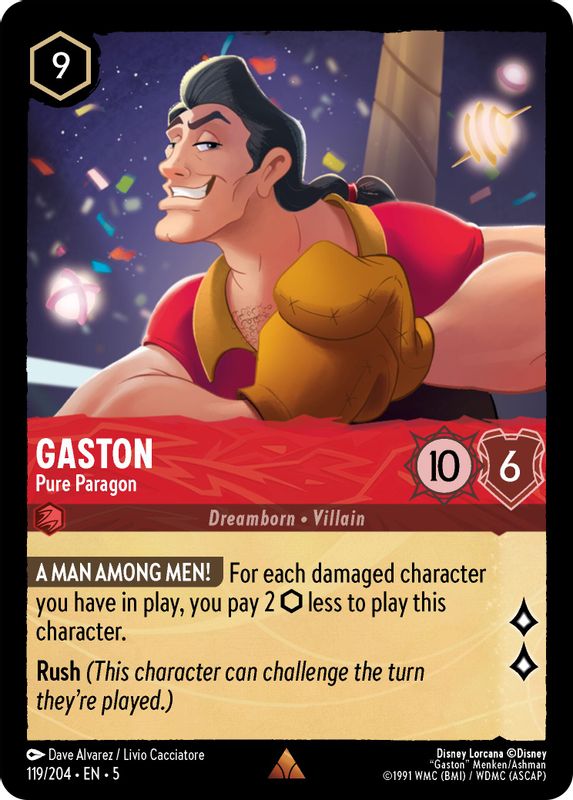 Gaston - Pure Paragon - 119/204 - Rare