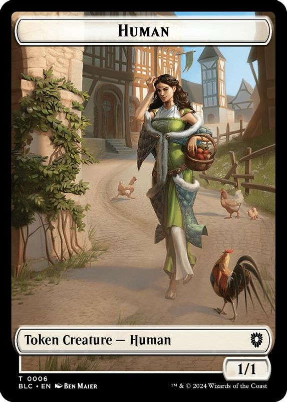 Human // Soldier Double-Sided Token - 6 // 8 - Token