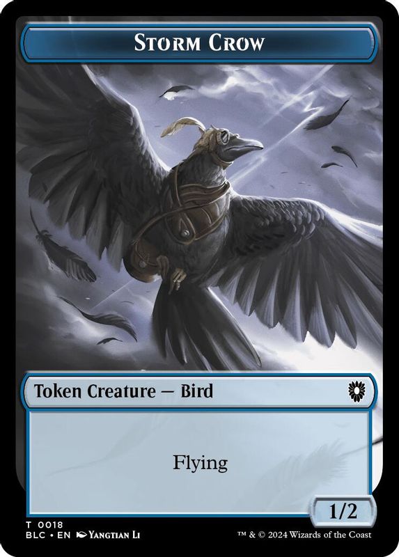 Storm Crow // Bird (003) Double-Sided Token - 18 // 3 - Token