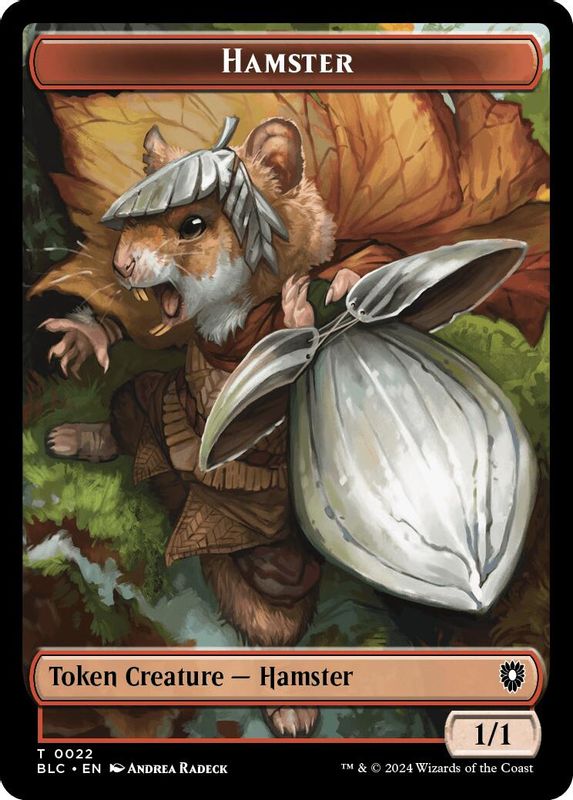 Hamster // Beast (024) Double-Sided Token - 22 // 24 - Token