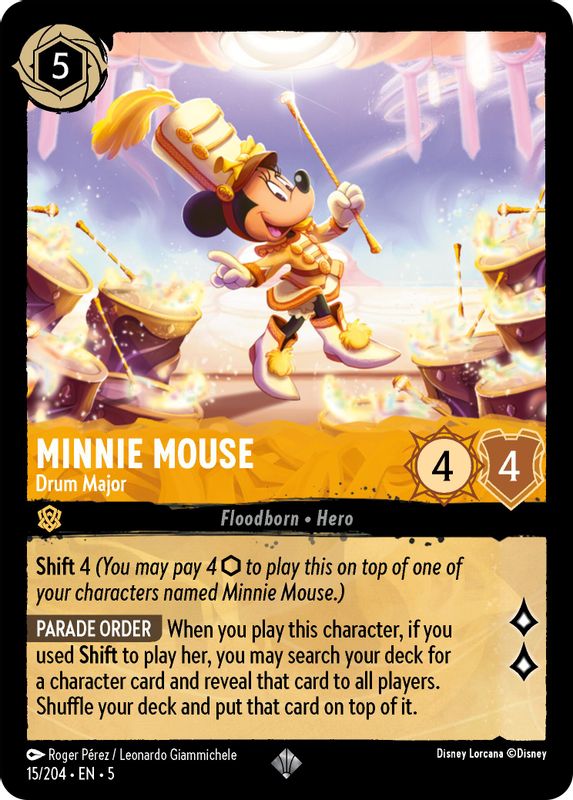 Minnie Mouse - Drum Major - 15/204 - Super Rare