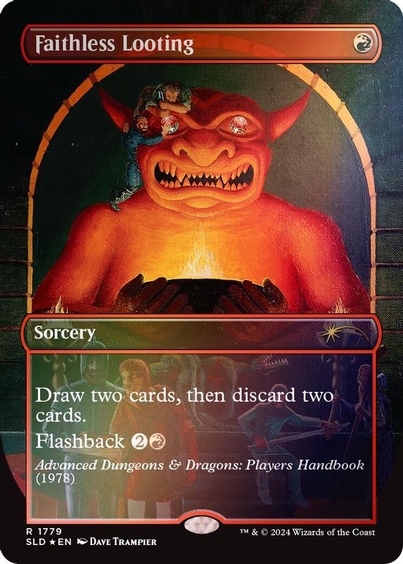 Faithless Looting (Rainbow Foil) - 1779 - Rare