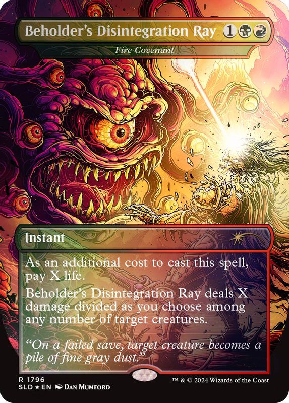 Beholder's Disintegration Ray - Fire Covenant (Rainbow Foil) - 1796 - Rare