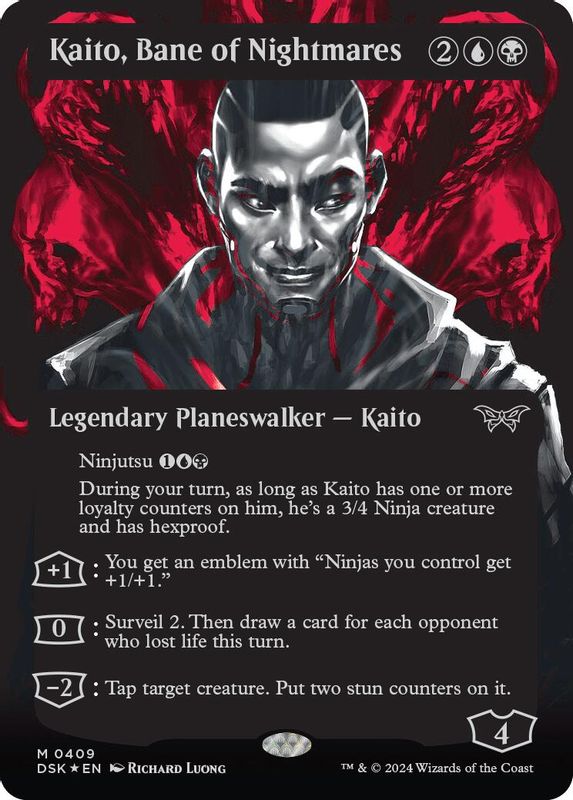 Kaito, Bane of Nightmares (Showcase) (Textured Foil) - 409 - Mythic