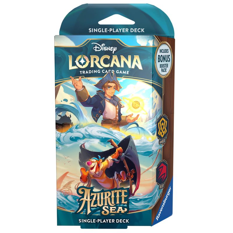 Disney Lorcana: Azurite Sea Starter Deck (Amber & Ruby) (Pre-Order)