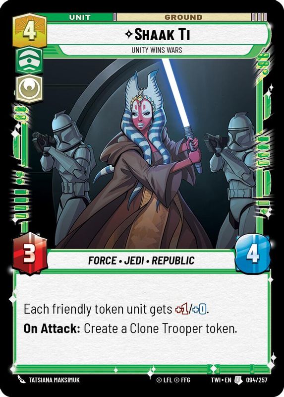 Shaak Ti - Unity Wins Wars - 094/257 - Uncommon