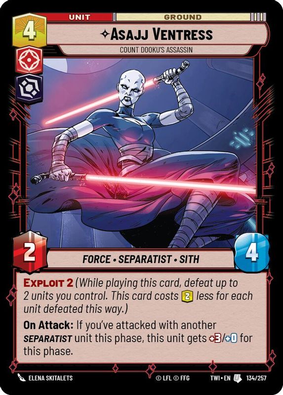 Asajj Ventress - Count Dooku's Assassin - 134/257 - Uncommon